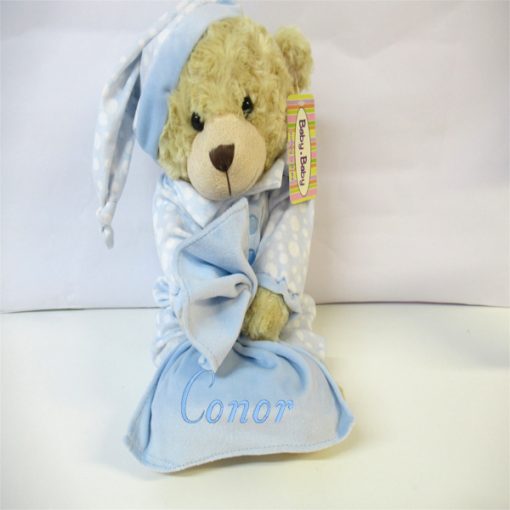 Large Velour Bear with Blanket 1N