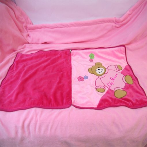 Pink Blanket Cushion Open 1N